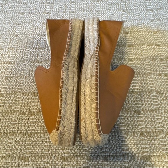 Soludos Espadrilles Camel Brown Leather Summer Platform Slip On Sandal | Size 8 - Picture 5 of 8